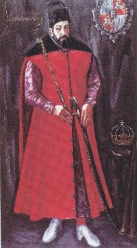 Lietuvos didysis kunigaikštis ir Lenkijos karalius Steponas Batoras (1576-1586). Portretas. Dail. Vytautas Ciplijauskas.